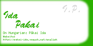 ida pakai business card